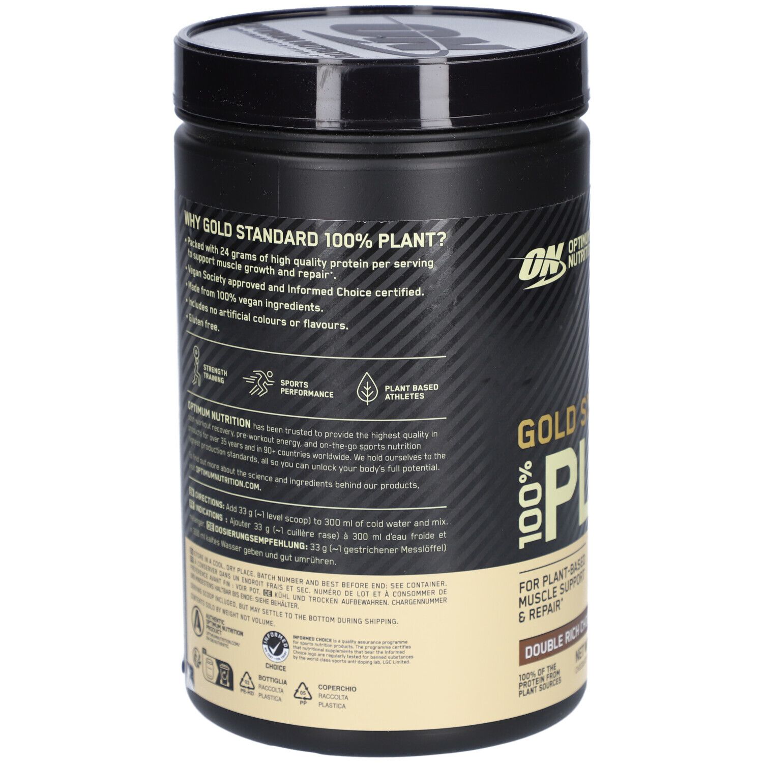 OPTIMUM NUTRITION - Gold Standard 100% Plant Double Rich Chocolate