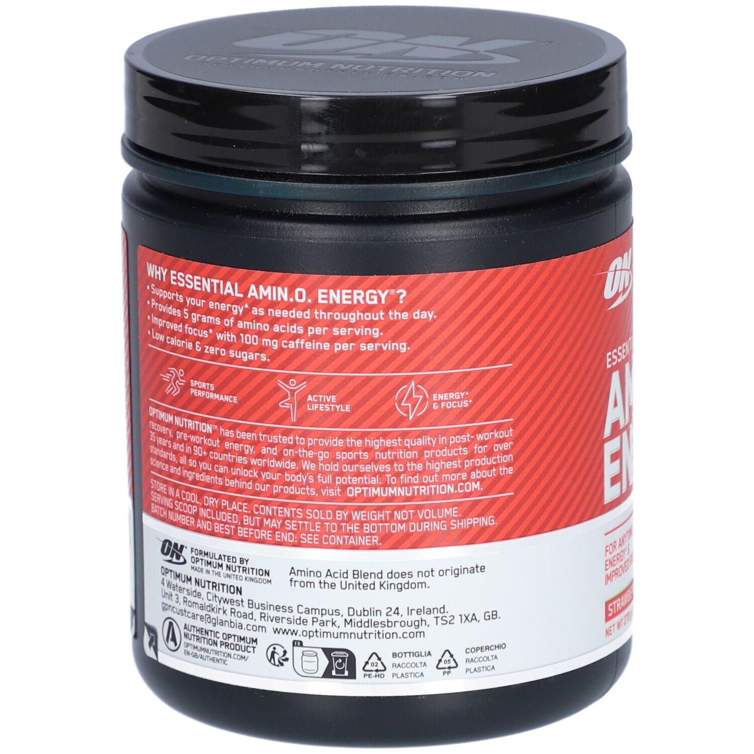 OPTIMUM NUTRITION Essential Amin.O. Energy™ Fraise et Citron vert