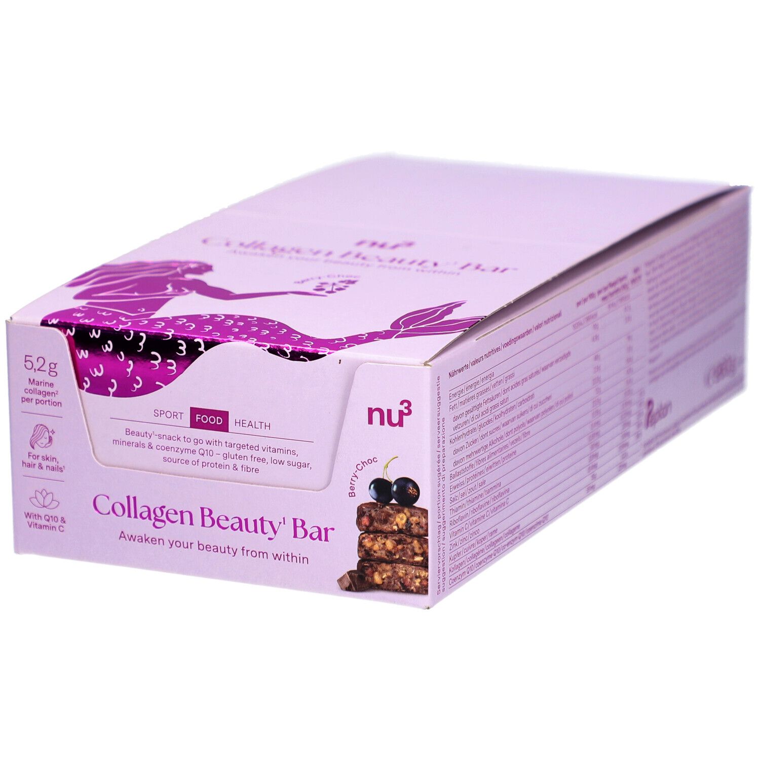 nu3 Collagen Beauty Bar Berry-Choc