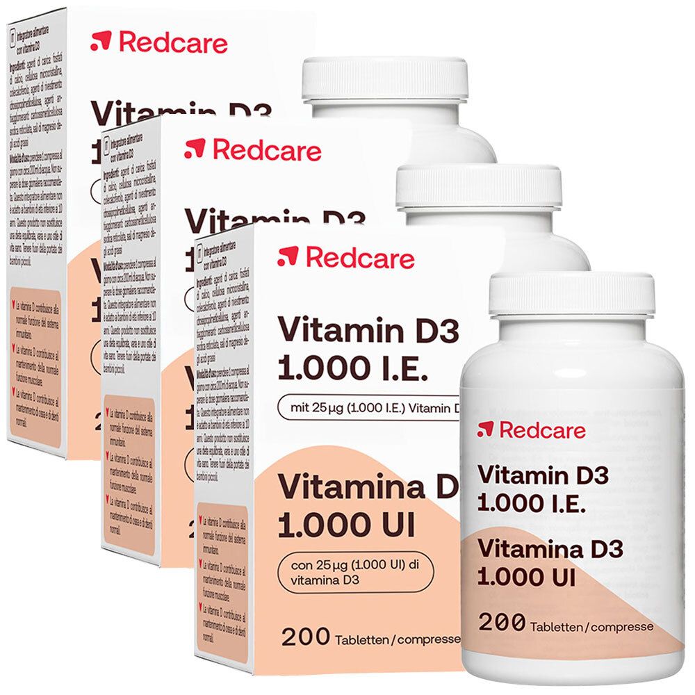 Redcare Vitamine D3 1000 E.I.