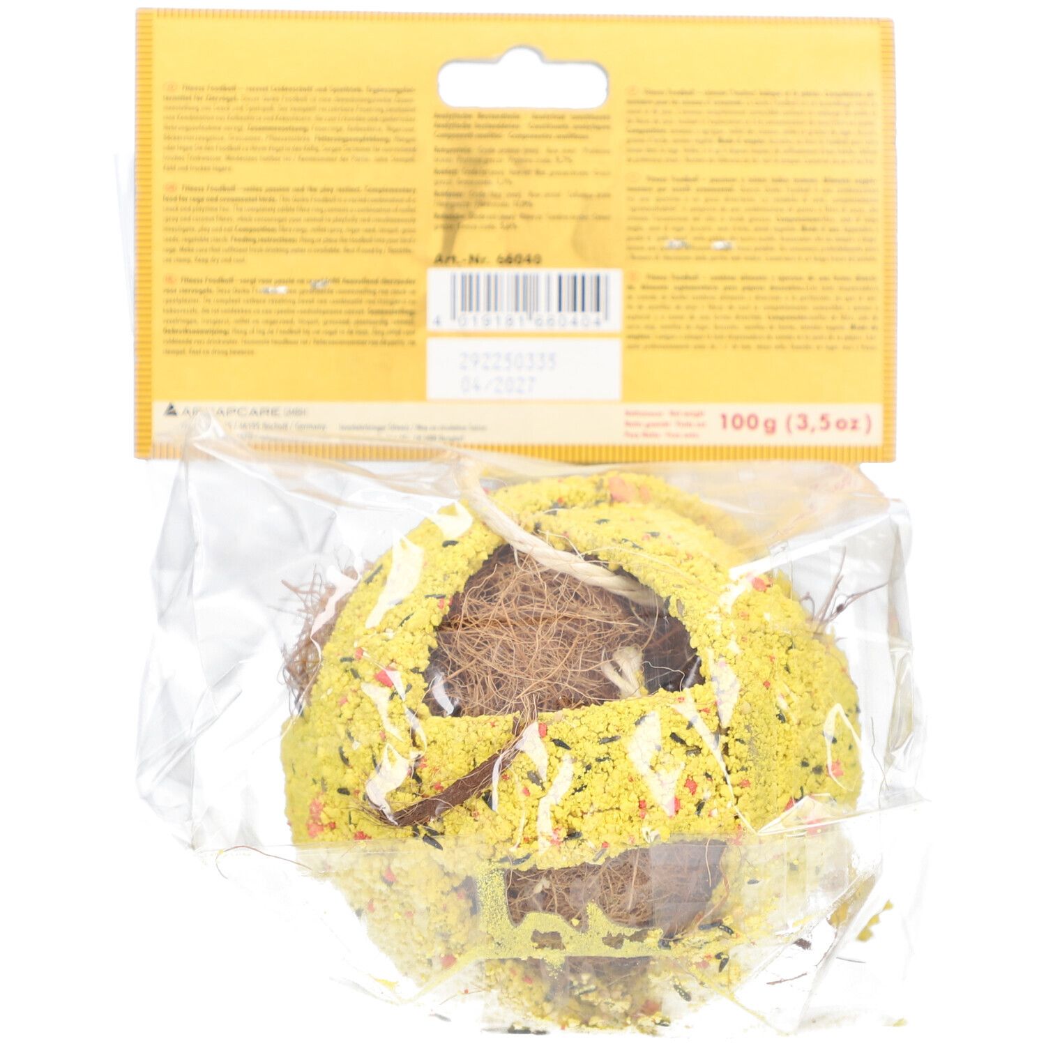 Quiko Fitness Foodball pour oiseaux, 100g.