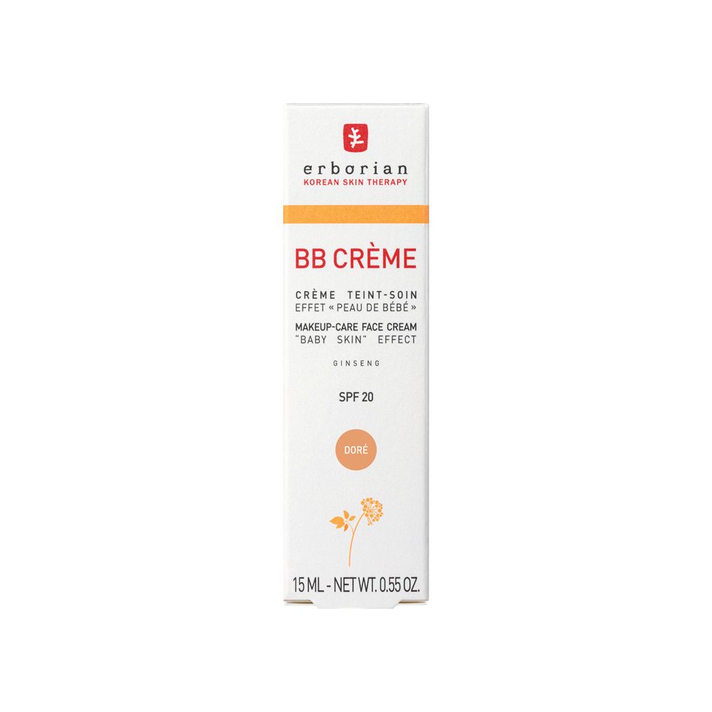 Emballage Erborian BB Crème Doré SPF 20, vue de face.