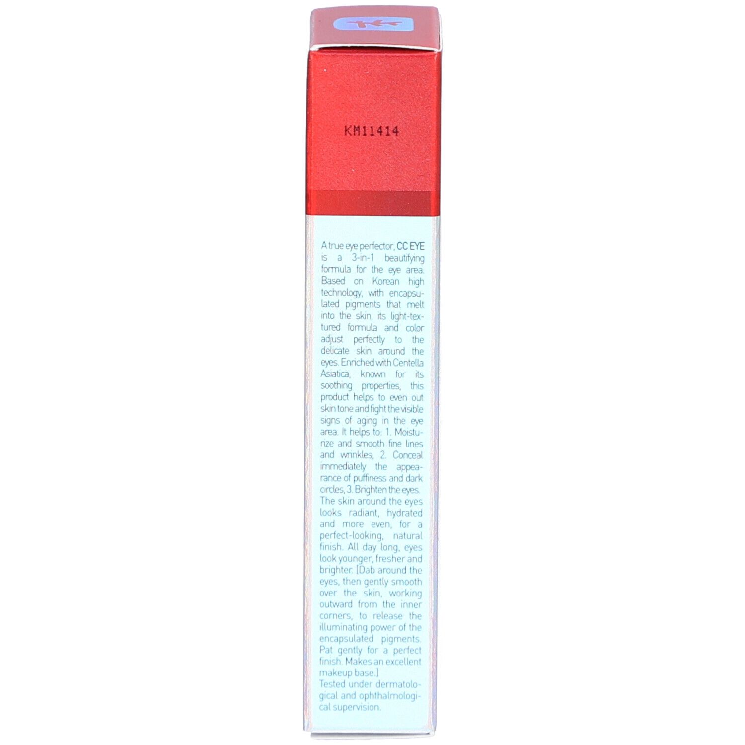 Dos de l'emballage du produit. Texte en anglais. Description du produit.
