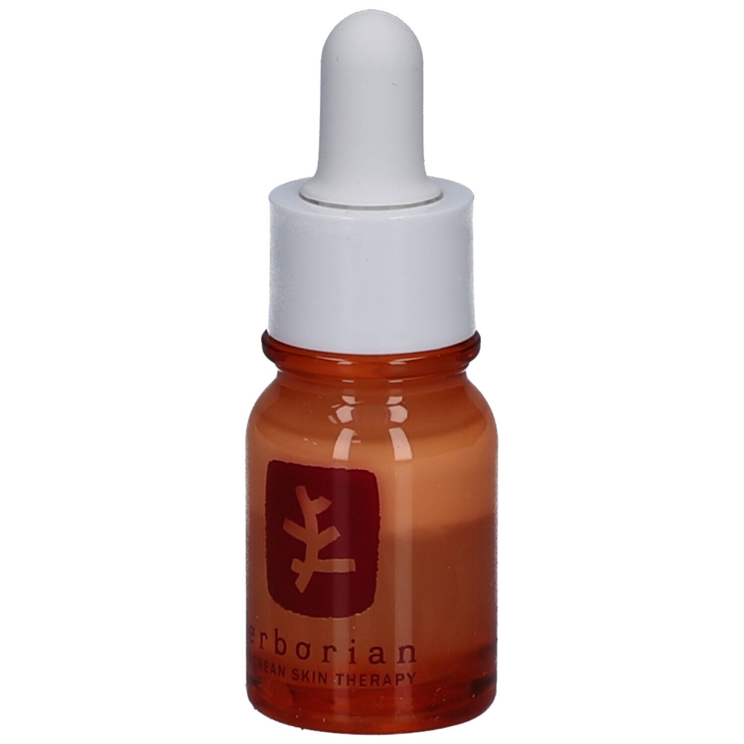 Sérum Erborian Skin Therapy Light dans un petit flacon en verre avec pipette et logo rouge.