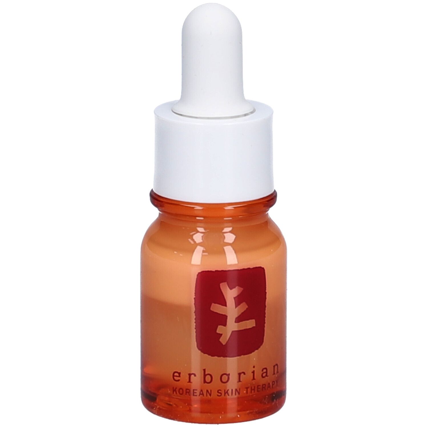 Sérum Erborian Skin Therapy Light dans un petit flacon en verre avec pipette et logo rouge.