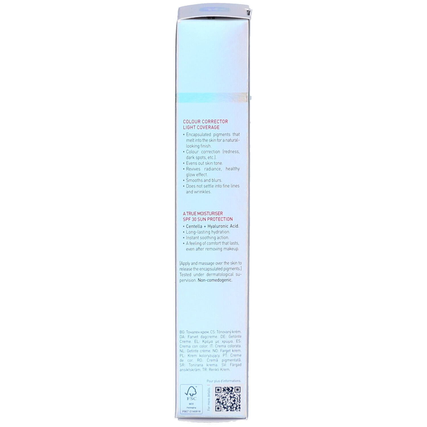 Tube Erborian CC Crème Clair SPF 30, face avant.