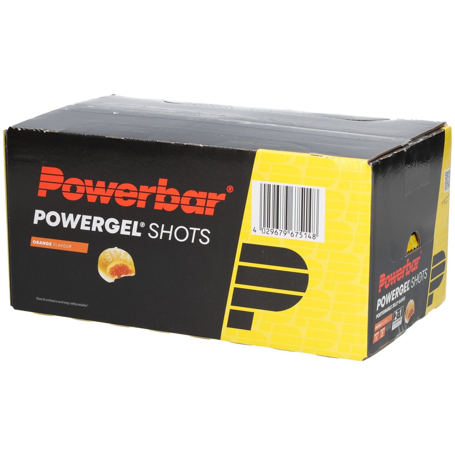 Powerbar PowerGel Shots Orange: Carton de 12 sachets de gommes portionnables.