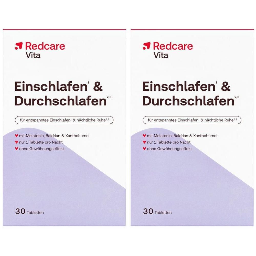 Redcare Vita Einschlafen & Durchschlafen comprimés, 2x 30 pièces.