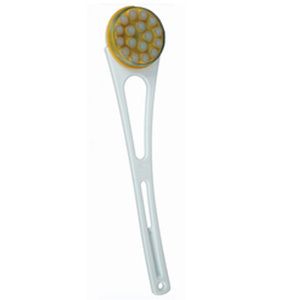 Aide à l'application de crème blanche avec une tête jaune à picots.