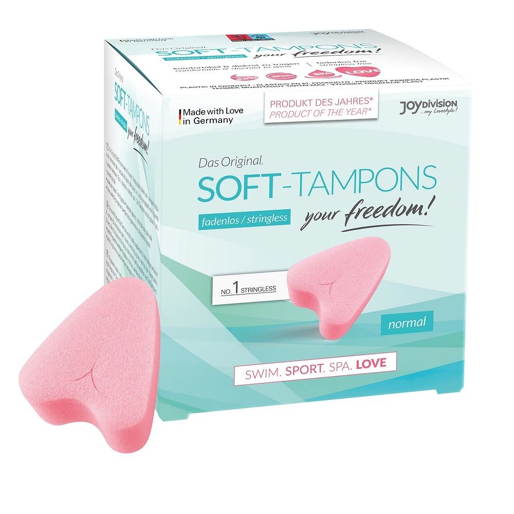 Emballage avec deux Soft Tampons Normal roses, sans fil.