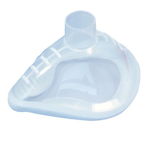 Masque de ventilation transparent, forme anatomique, raccord. Taille 4.
