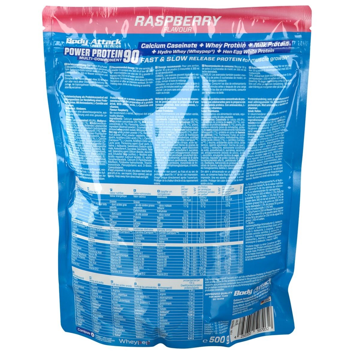 Body Attack Power Protein 90 Crème de framboise
