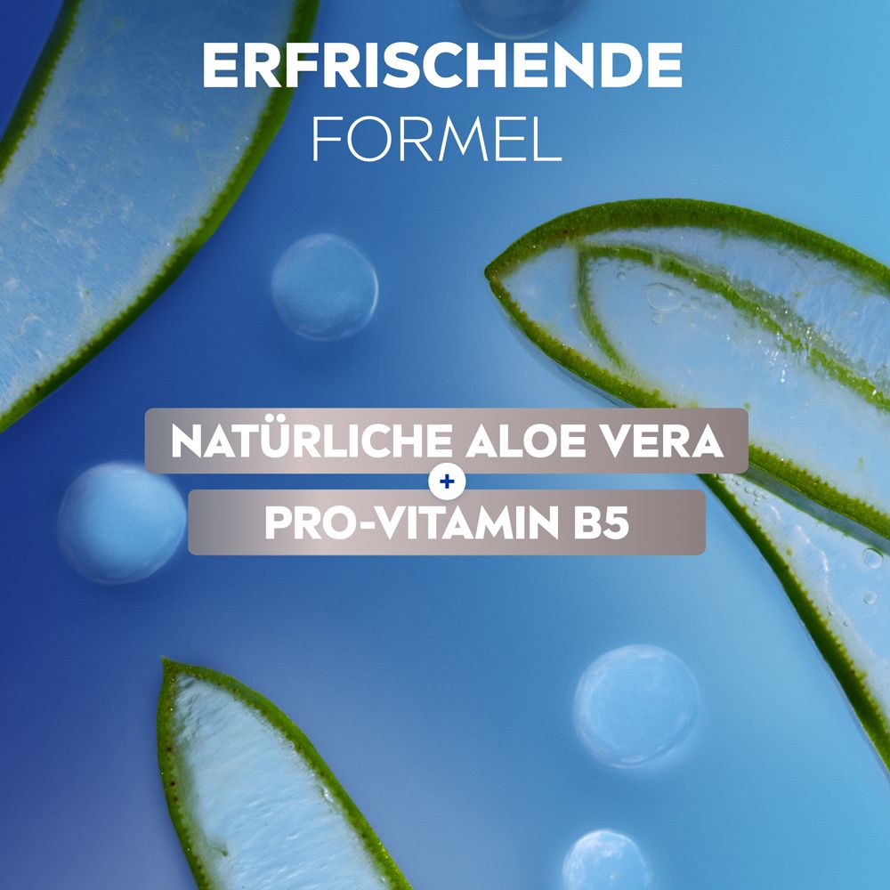 Aloe Vera et Pro-Vitamine B5, ingrédients de la crème visage NIVEA MEN Hydro Care.