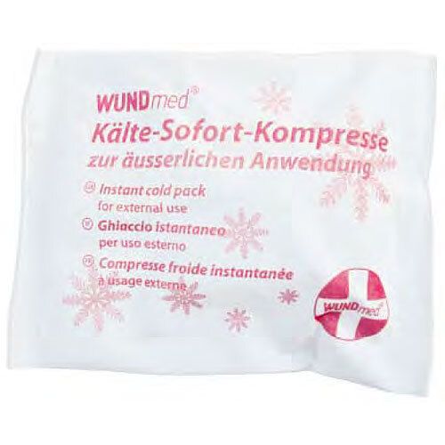 Emballage blanc avec nom et logo du produit. Motifs flocons de neige roses. Texte en allemand, anglais, italien et français.