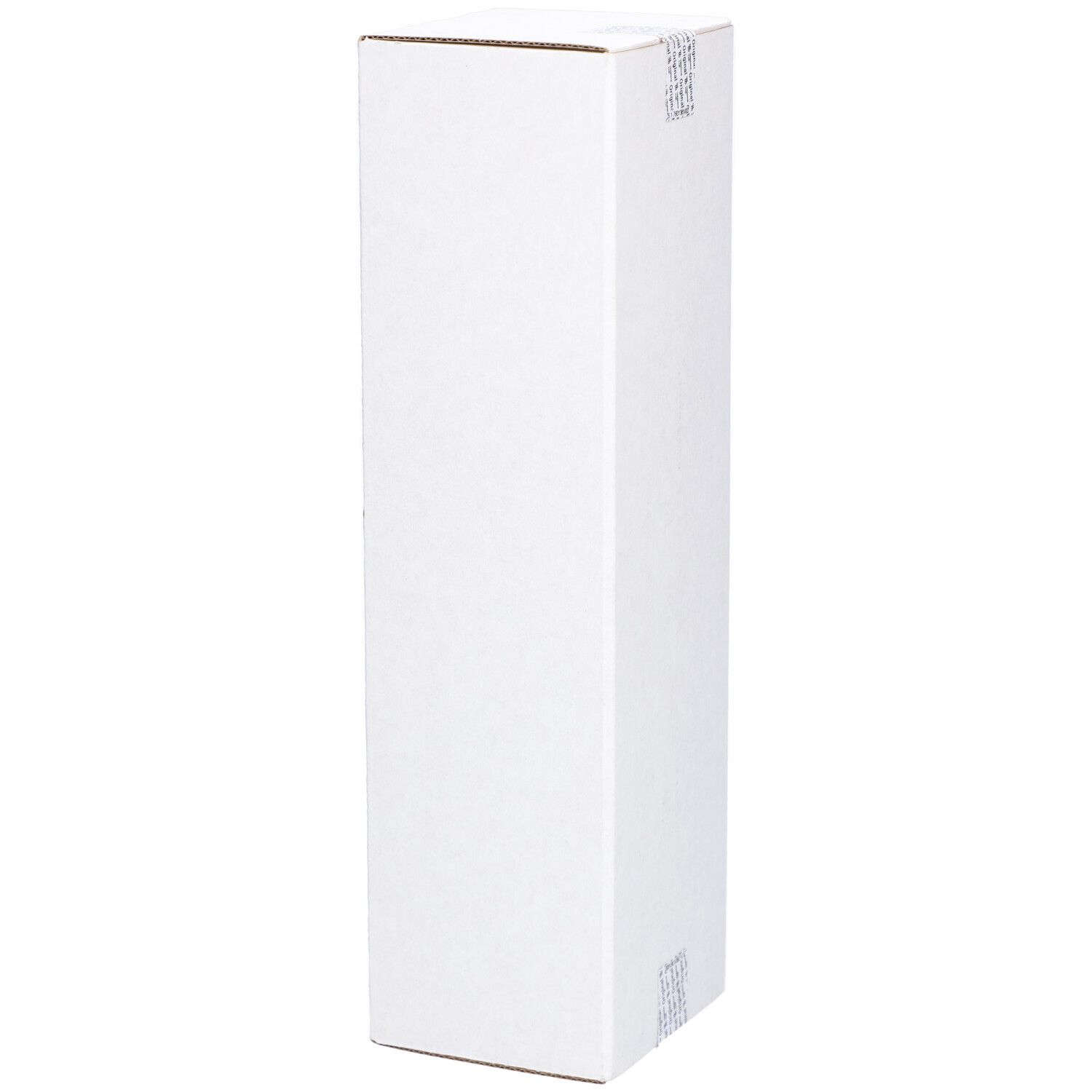 Emballage produit blanc et haut. Forme carrée. Design minimaliste.