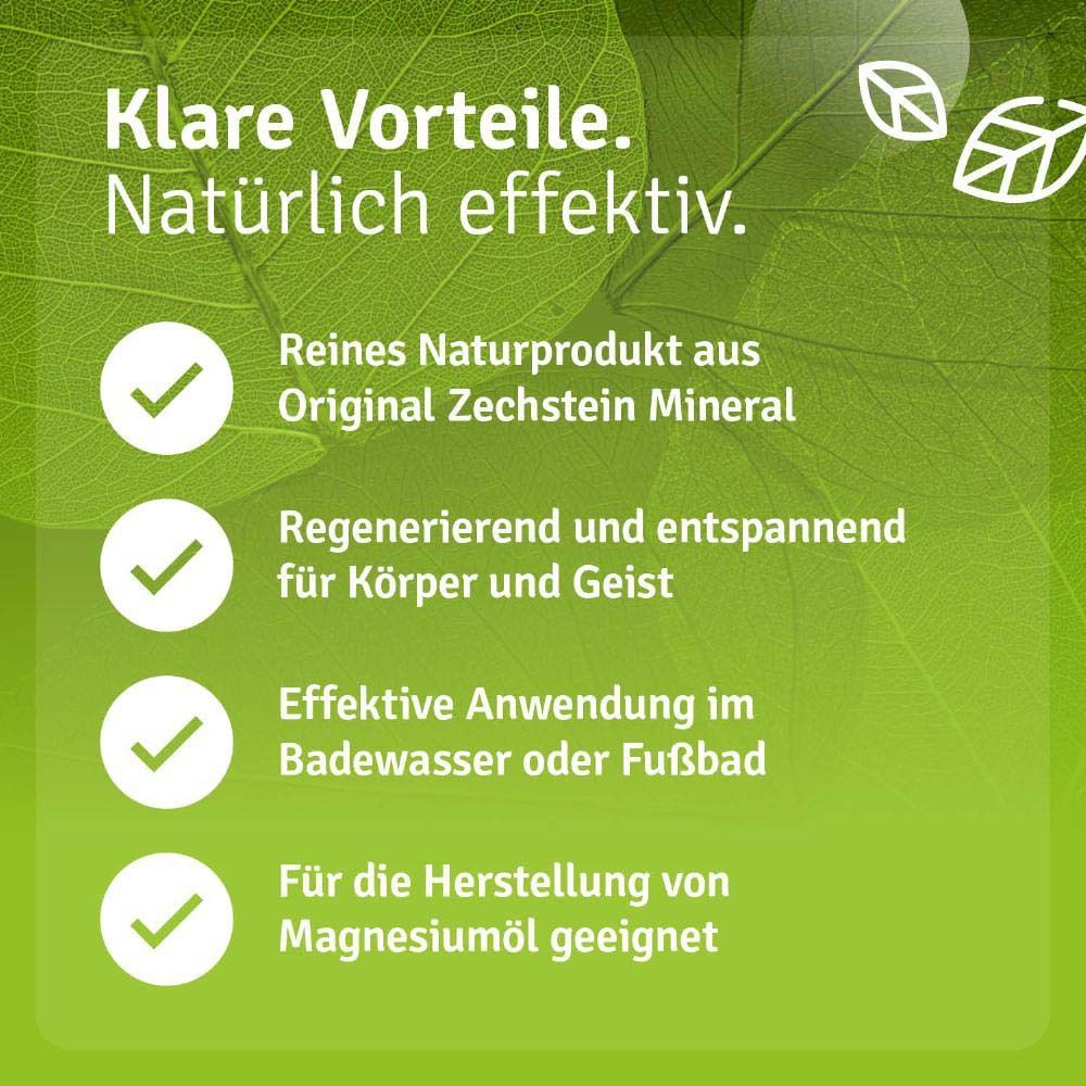 Emballage avec texte: Avantages clairs. Naturellement efficace. Produit naturel pur, régénérant, efficace dans l'eau du bain ou bain de pieds.