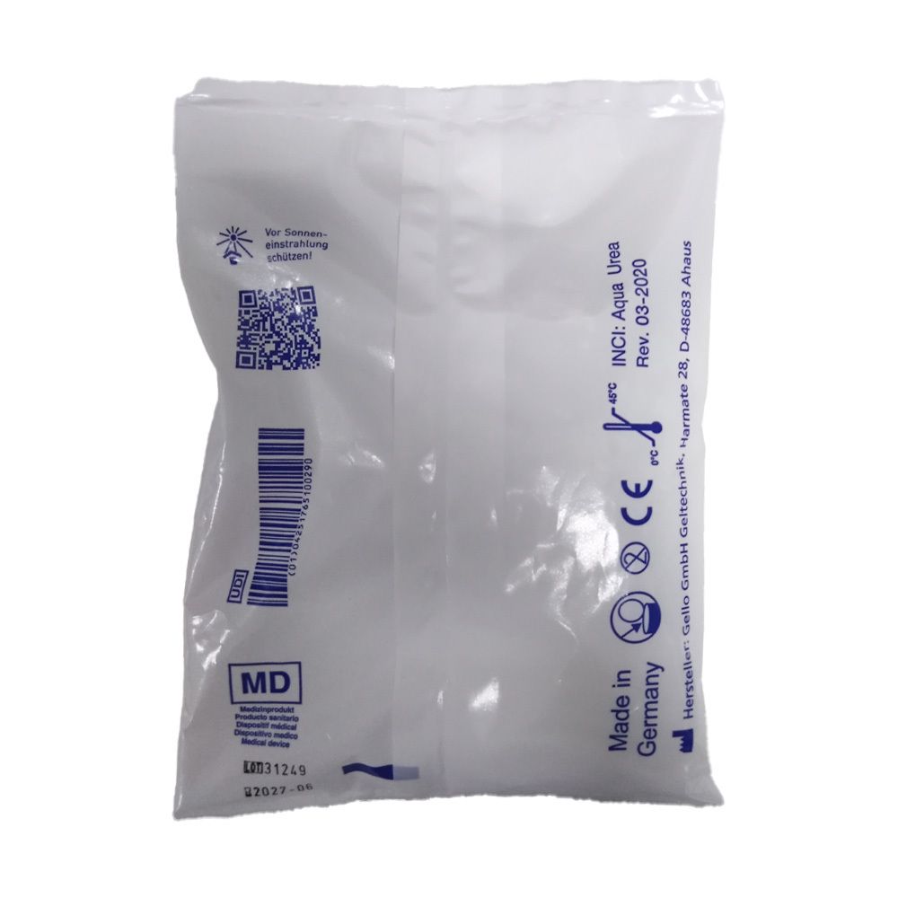 Emballage Gello Instant Cold Pack avec instructions d'utilisation.