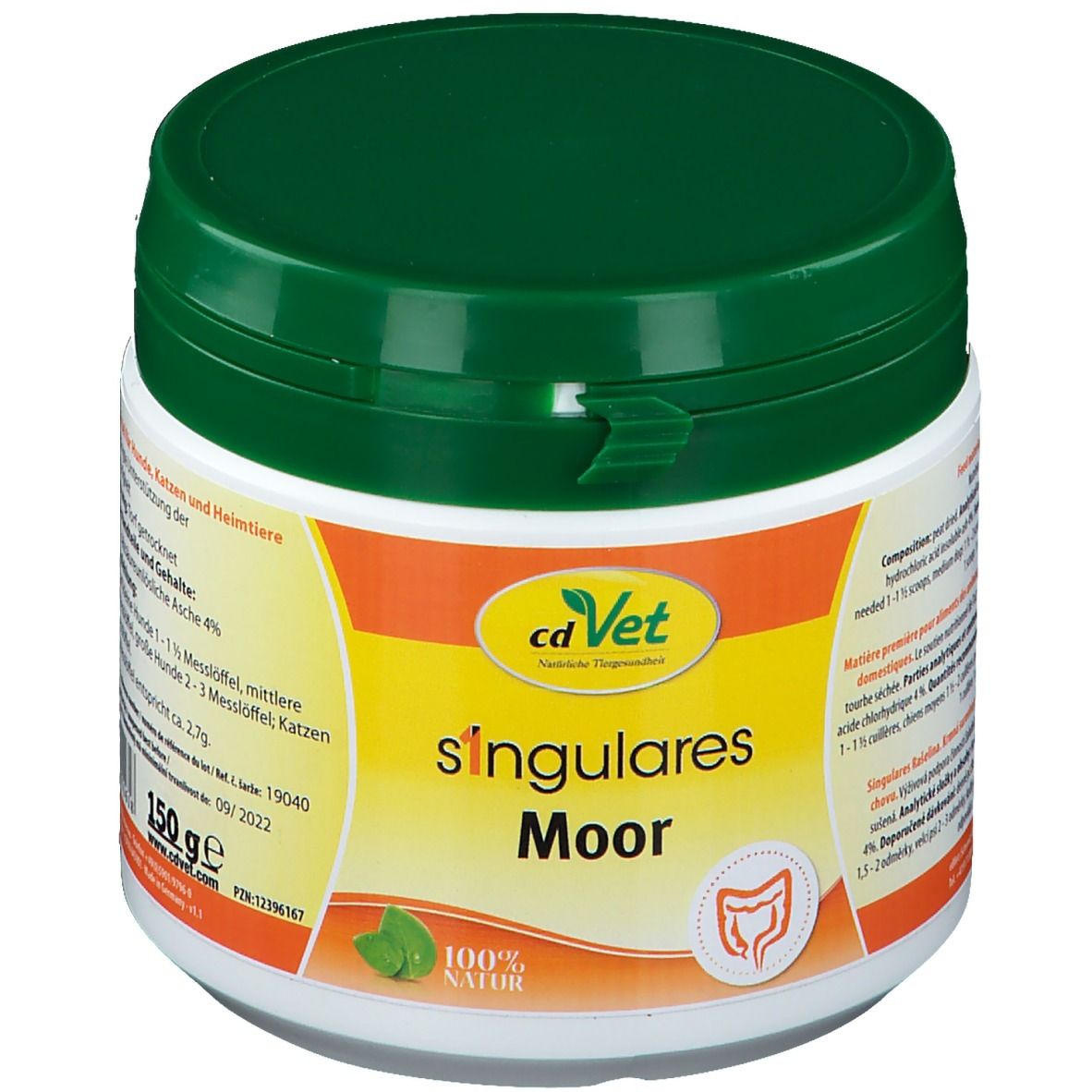 cdVet singulares Moor Poudre pour chiens, chats et petits animaux, boîte de 150g. 100% Naturel.