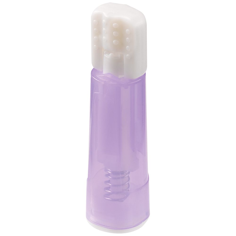 Lancette Unistik Touch violette. Zone de contact blanche. Forme cylindrique.