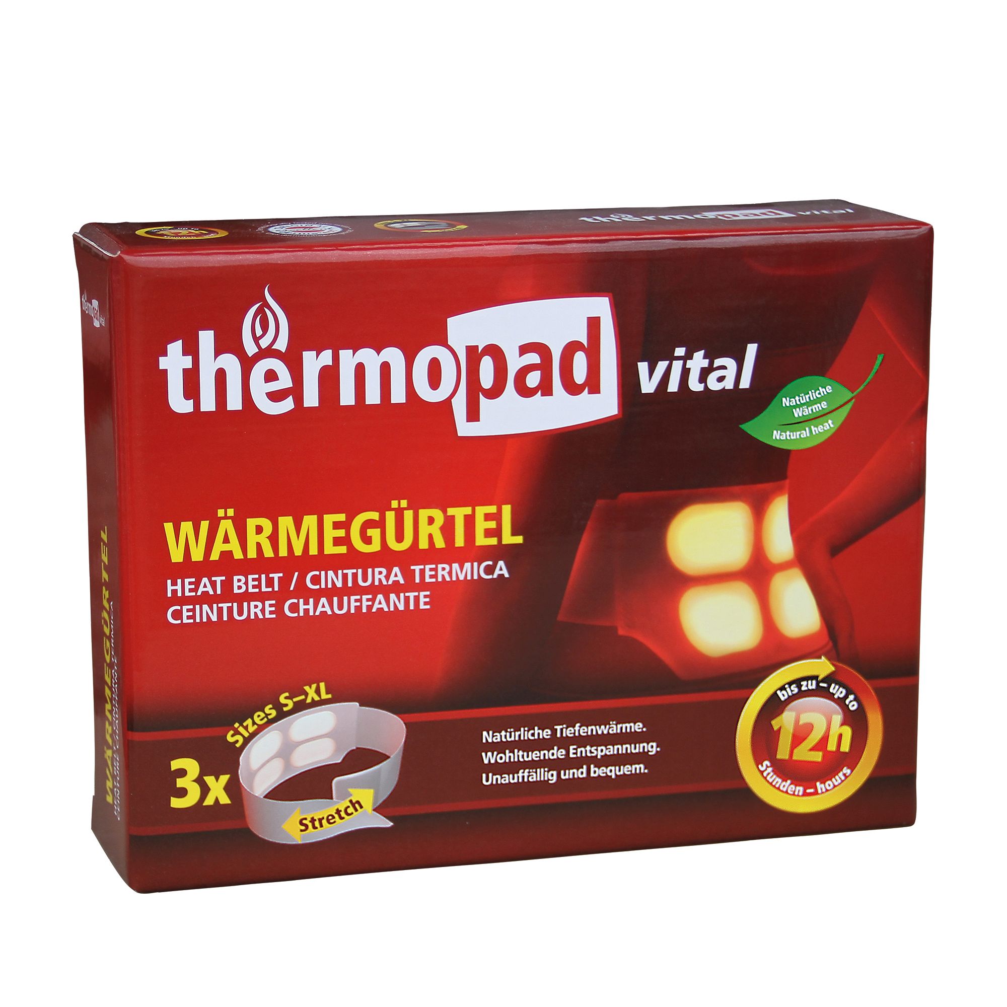 Ceinture chauffante Thermopad Vital, 3 pièces