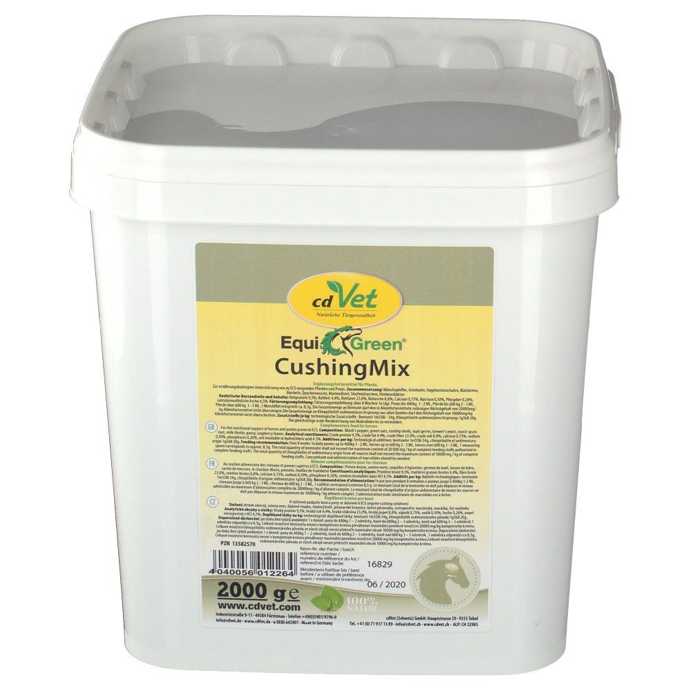 Seau blanc carré avec couvercle. Étiquette avec nom du produit, logo et texte. Poids : 2000 g.