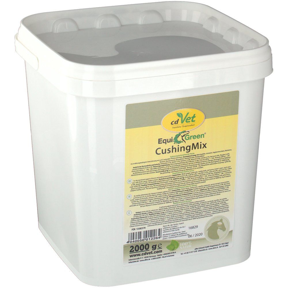 Seau blanc carré avec couvercle. Étiquette avec nom du produit, logo et texte. Poids : 2000 g.