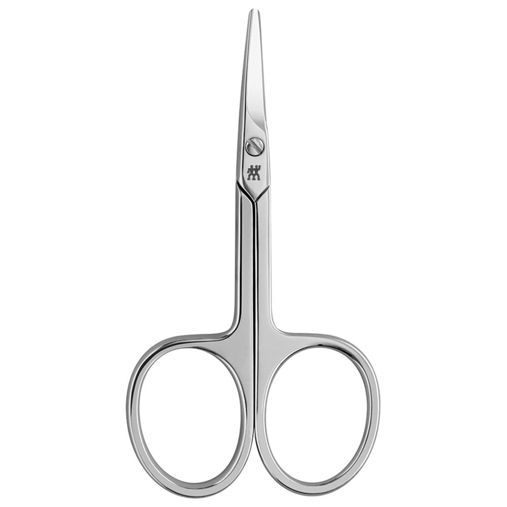 Ciseaux à ongles pour bébé polis en acier inoxydable. Pointes arrondies et design ergonomique.