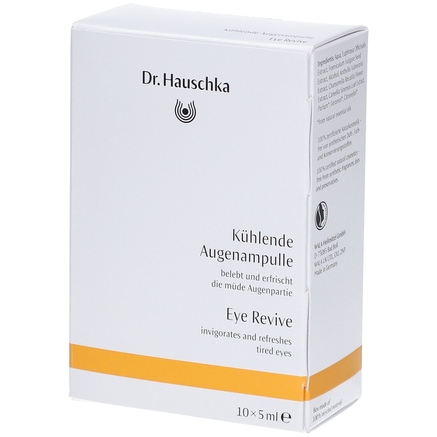 Dr. Hauschka Ampoule Rafraîchissante Yeux, boîte de 10x5ml.