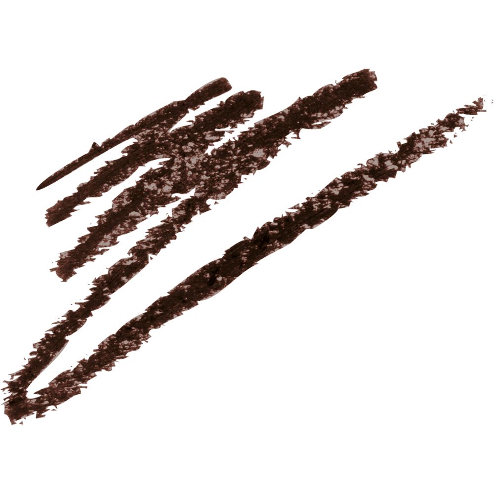 Plusieurs traits bruns sur fond blanc. Texture de l'eyeliner.