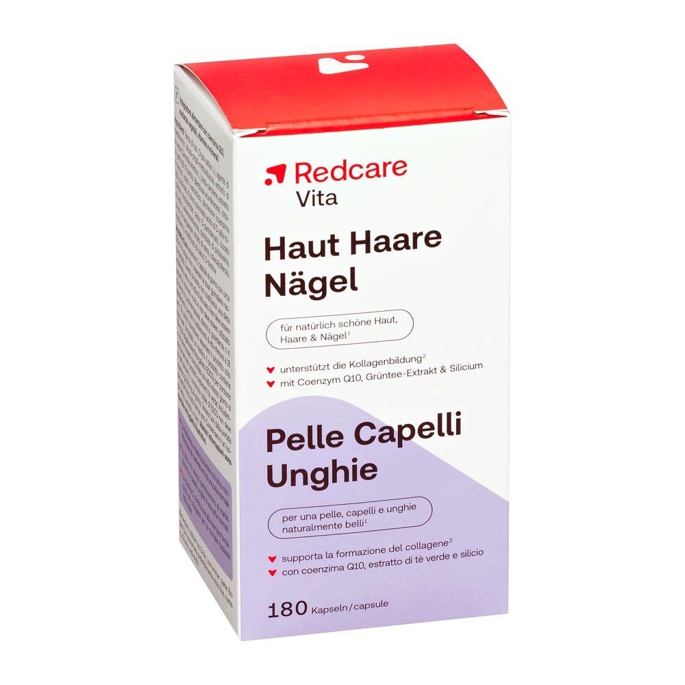 Emballage Redcare Vita Peau Cheveux Ongles, face avant avec informations produit.