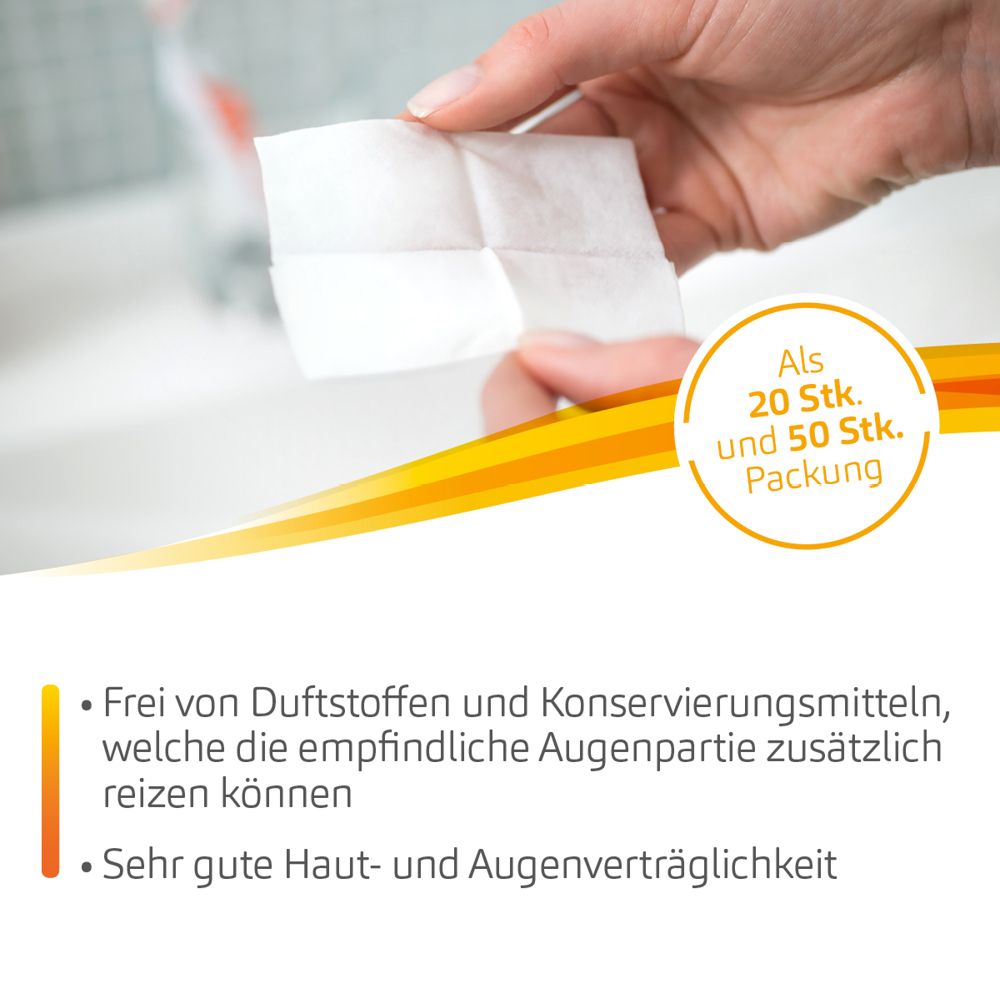 Main tenant une lingette d'hygiène POSIFORLID®. Paquet de 20/50 pièces.