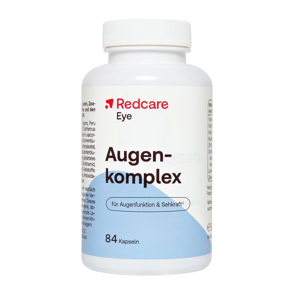Flacon Redcare Augen-komplex 84 capsules pour fonction oculaire et vision.