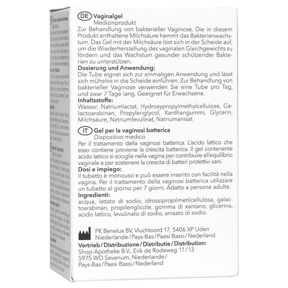 Redcare Gel vaginal à l‘acide lactique