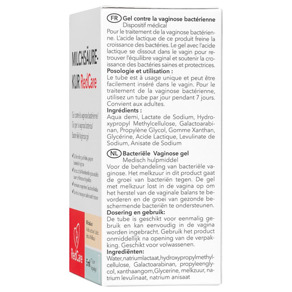 Redcare Gel vaginal à l‘acide lactique