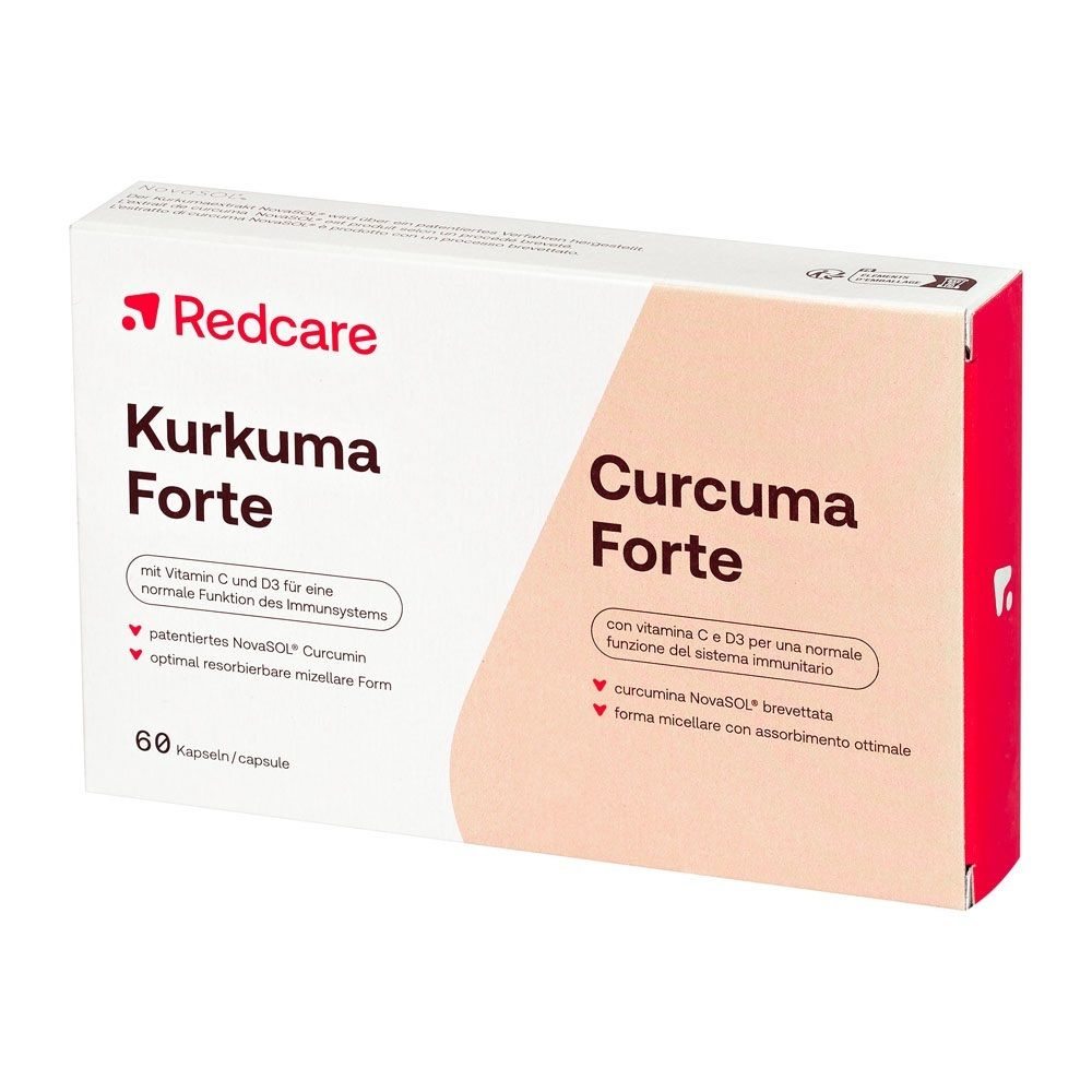 Emballage Redcare Kurkuma Forte avec 60 gélules.