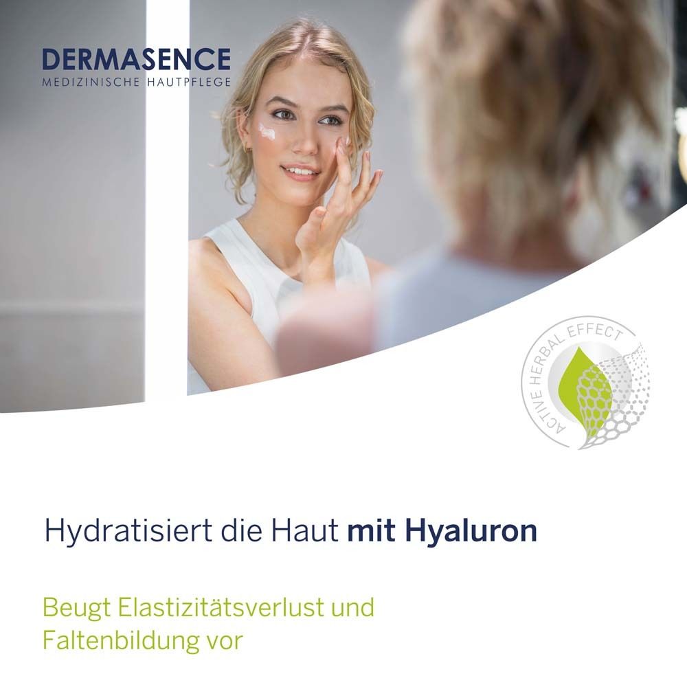 Femme avec produit de soin de la peau. Hydratation par l'acide hyaluronique. Huile d'avocat et beurre de karité.
