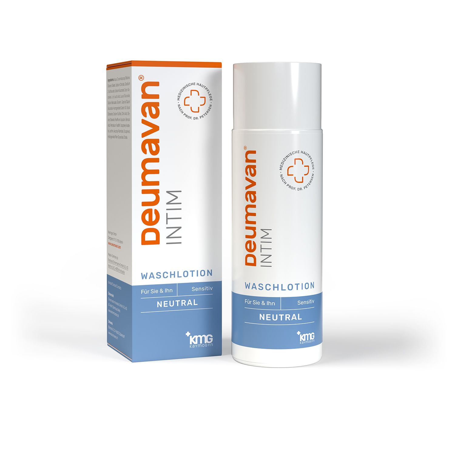 Deumavan® INTIM Lotion lavante. Neutre. Flacon et emballage. Protection cutanée médicale.