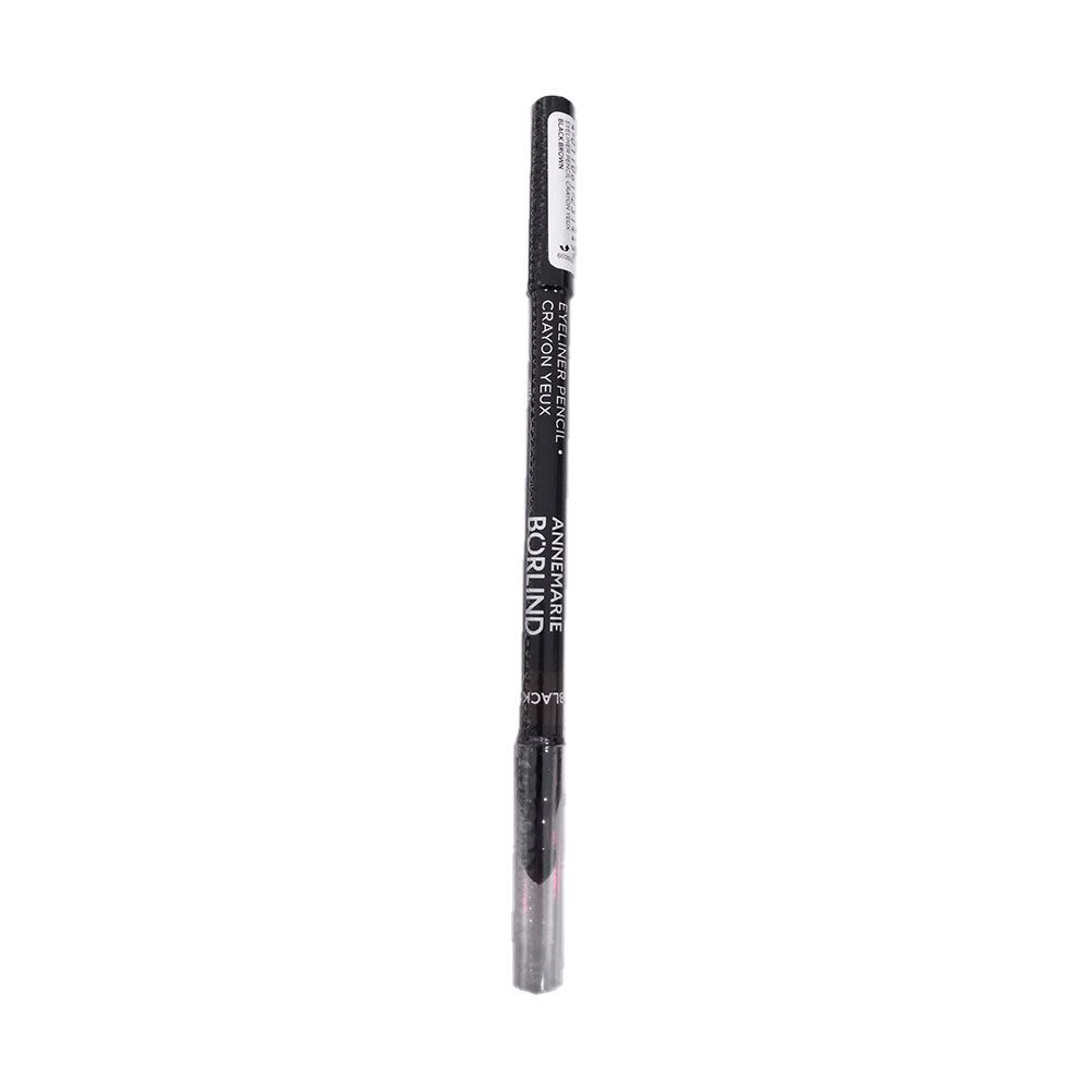Crayon Kajal. Crayon noir avec capuchon argenté. Inscription: ANNEMARIE BÖRLIND, EYELINER PENCIL.