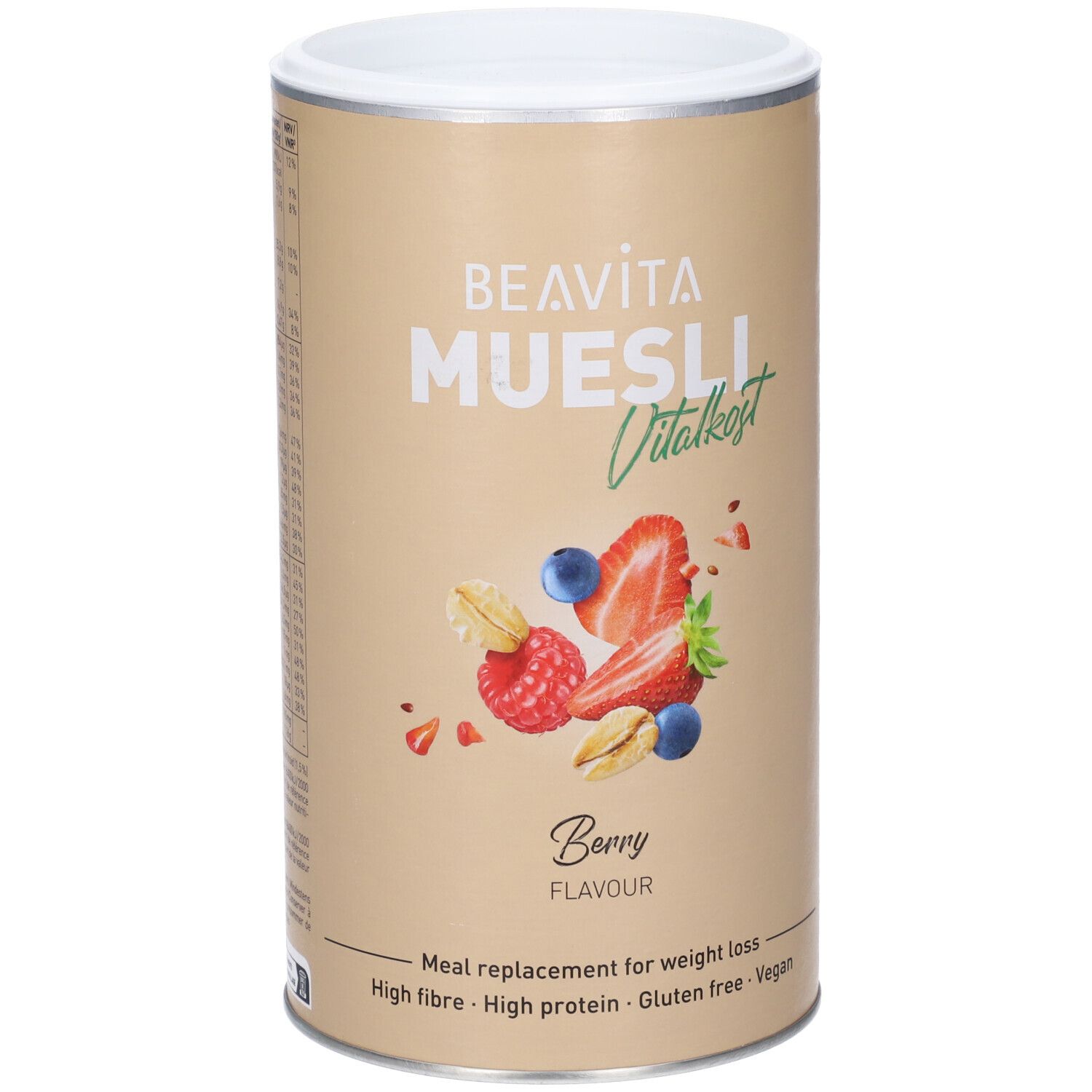 BEAVITA Vitalkost Diät-Müsli, saveur Baie. Substitut de repas pour la perte de poids. Riche en fibres, Riche en protéines, Sans gluten, Vegan.