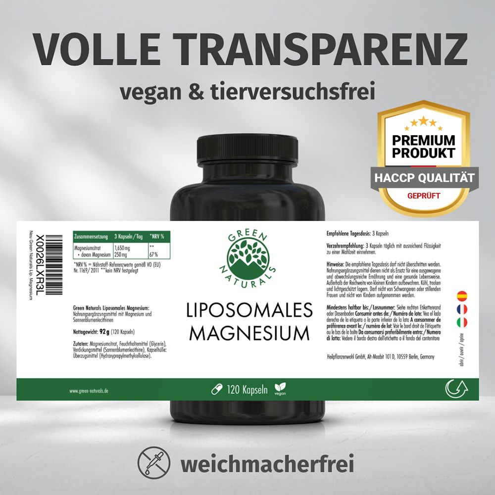 Gros plan du flacon avec étiquette. Texte : Transparence totale, vegan et sans cruauté. Produit premium.