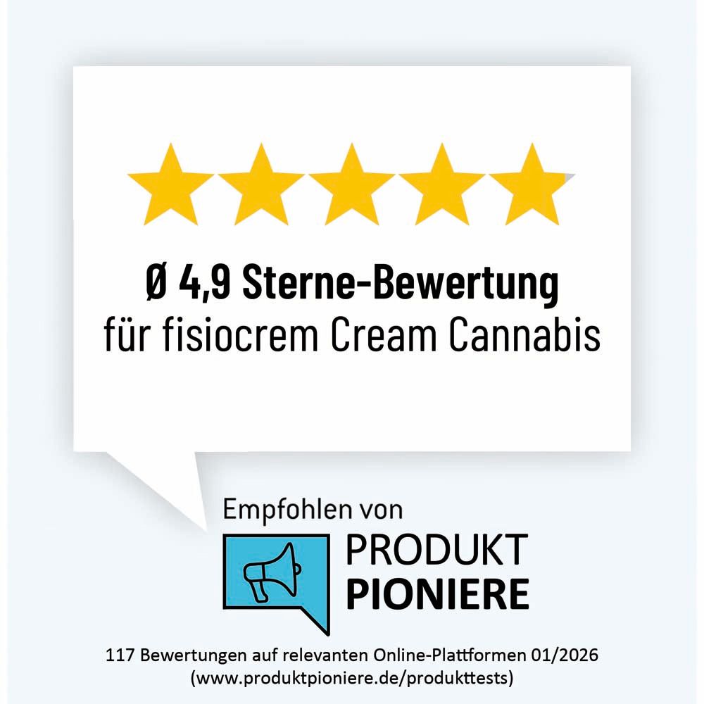 Évaluation de Fisiocrem Cream Cannabis. 4,9 étoiles. Recommandé par Produkt Pioniere. Évaluation 01/2026.