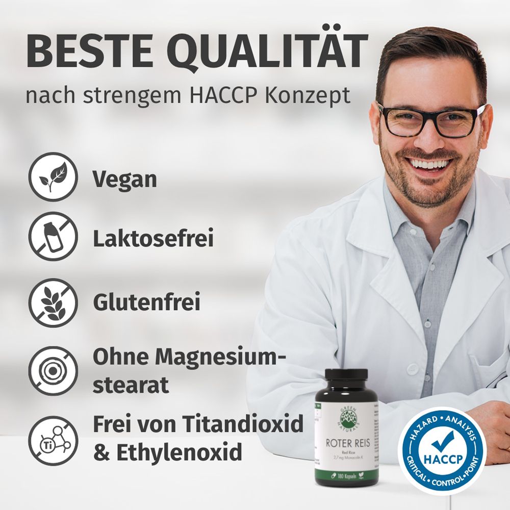 Homme en blouse de laboratoire. Vegan, sans lactose, sans gluten, sans stéarate de magnésium, sans dioxyde de titane.