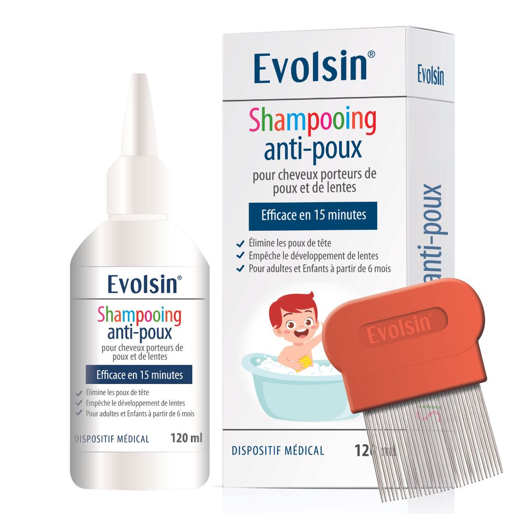 EVOLSIN® Shampooing anti-poux & peigne anti-poux