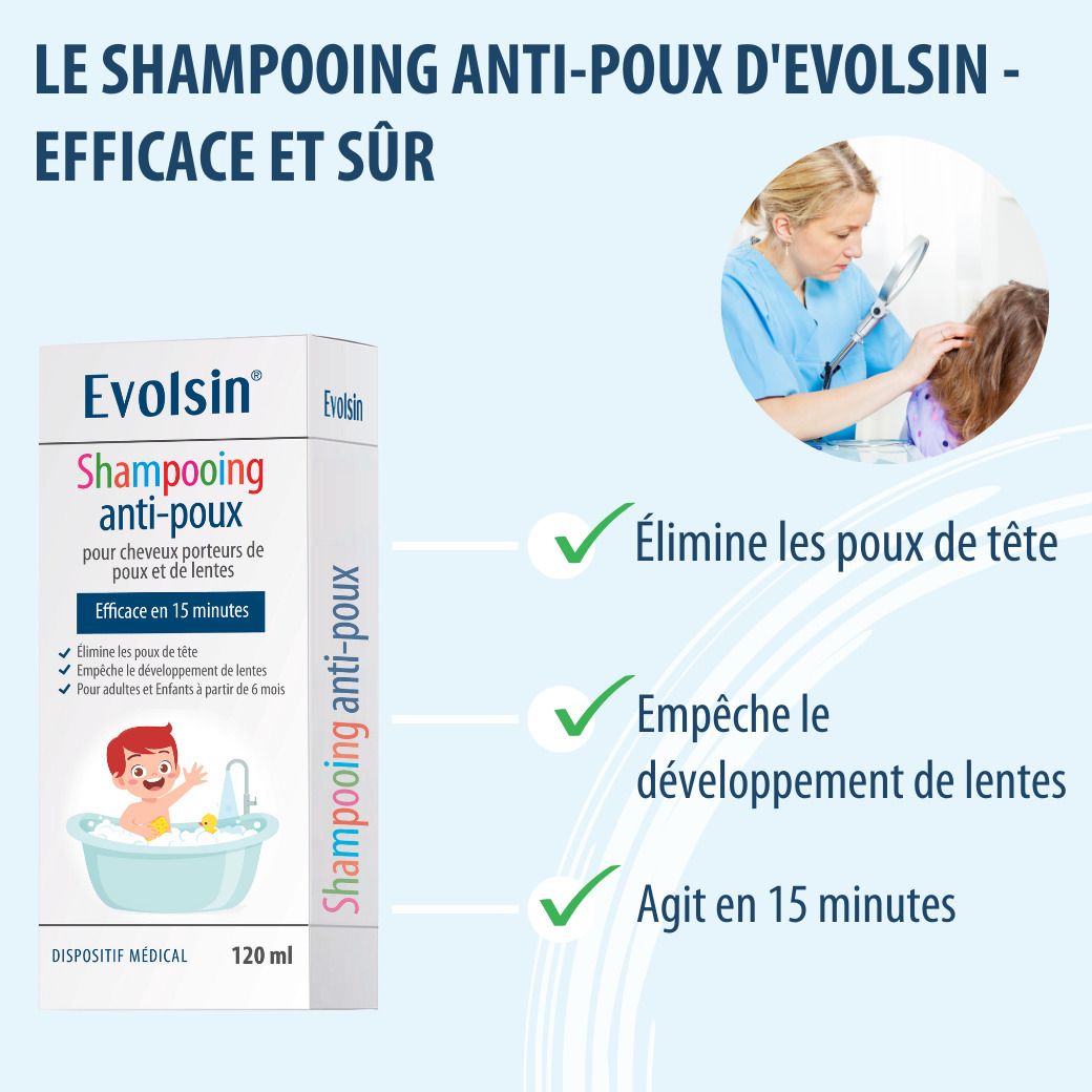 EVOLSIN® Shampooing anti-poux & peigne anti-poux
