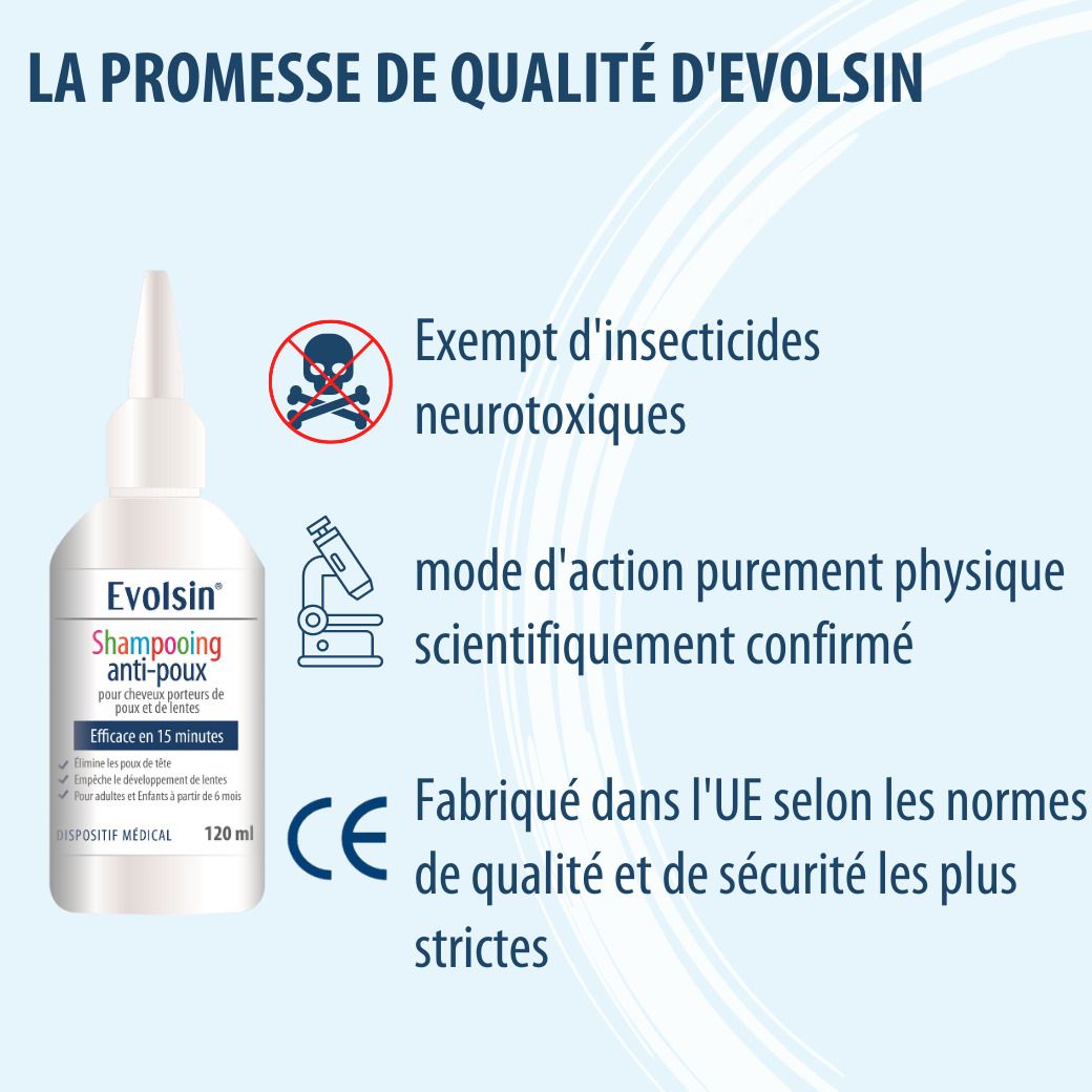 EVOLSIN® Shampooing anti-poux & peigne anti-poux