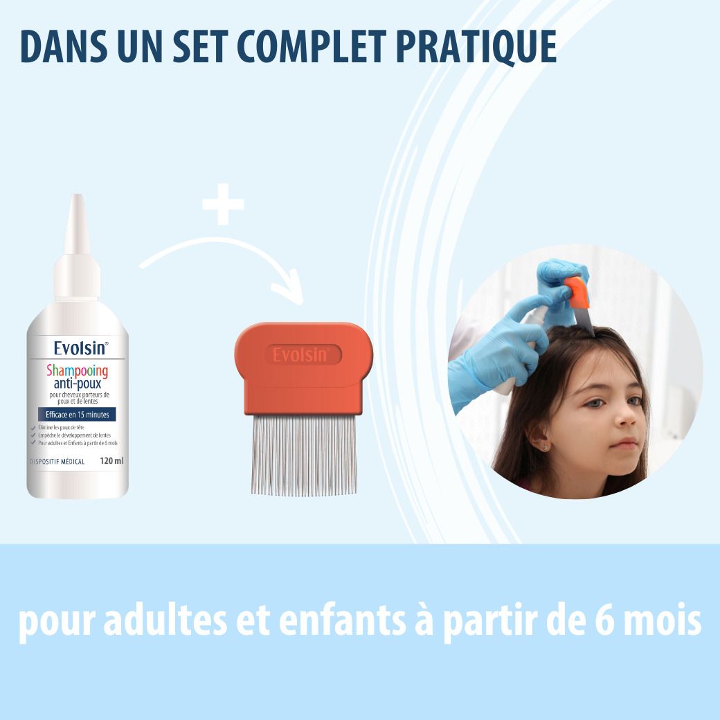 EVOLSIN® Shampooing anti-poux & peigne anti-poux