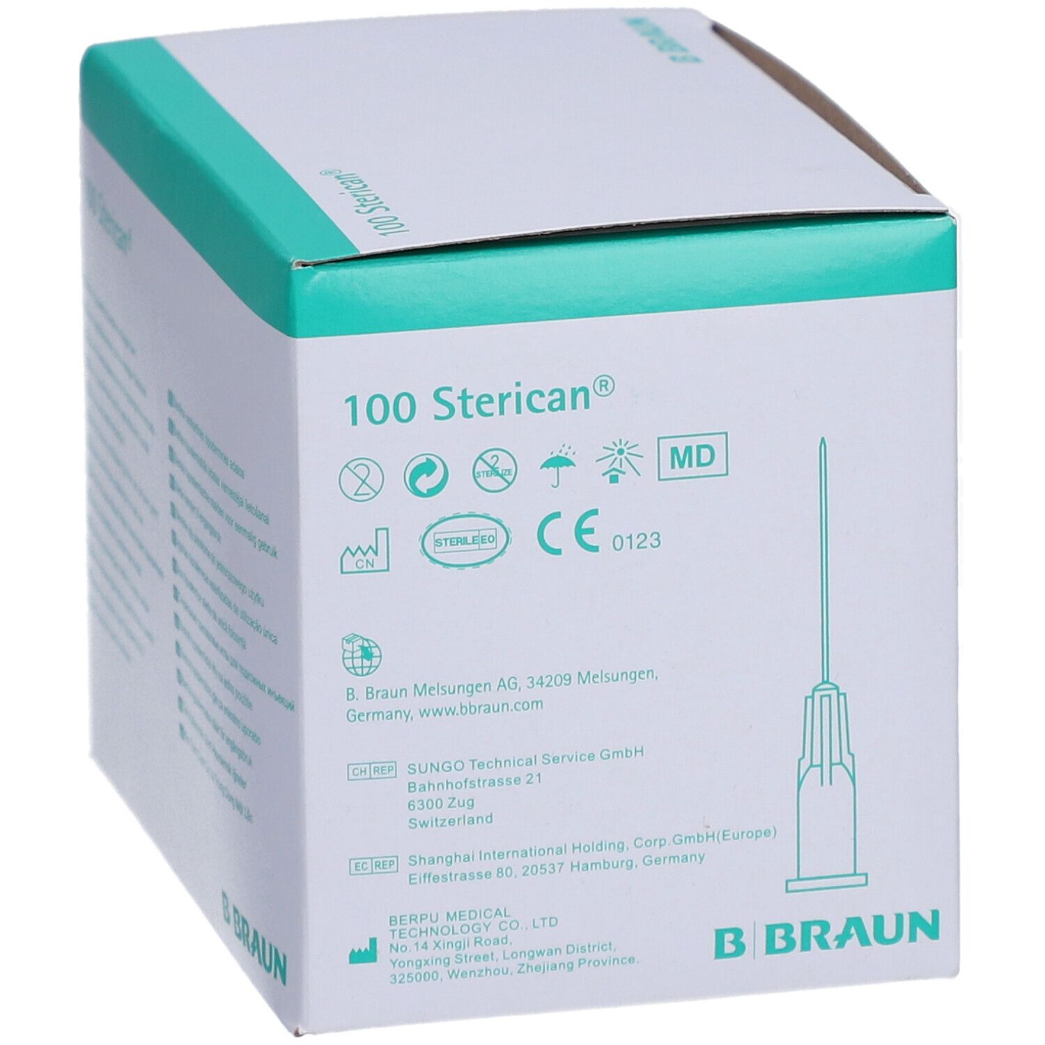 Boîte de 100 aiguilles Sterican à usage unique, 0,40 x 20 mm, 27G.