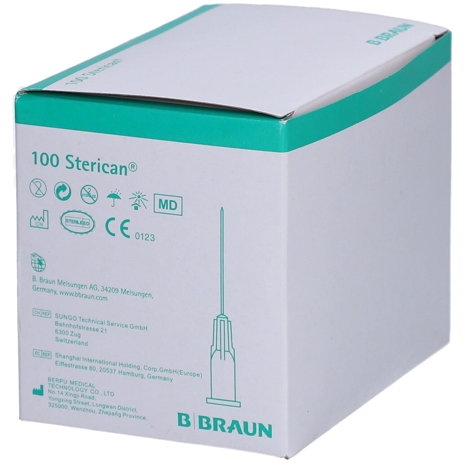 B. Braun Sterican 100 aiguilles jetables, 0.80 x 40 mm, 21G.