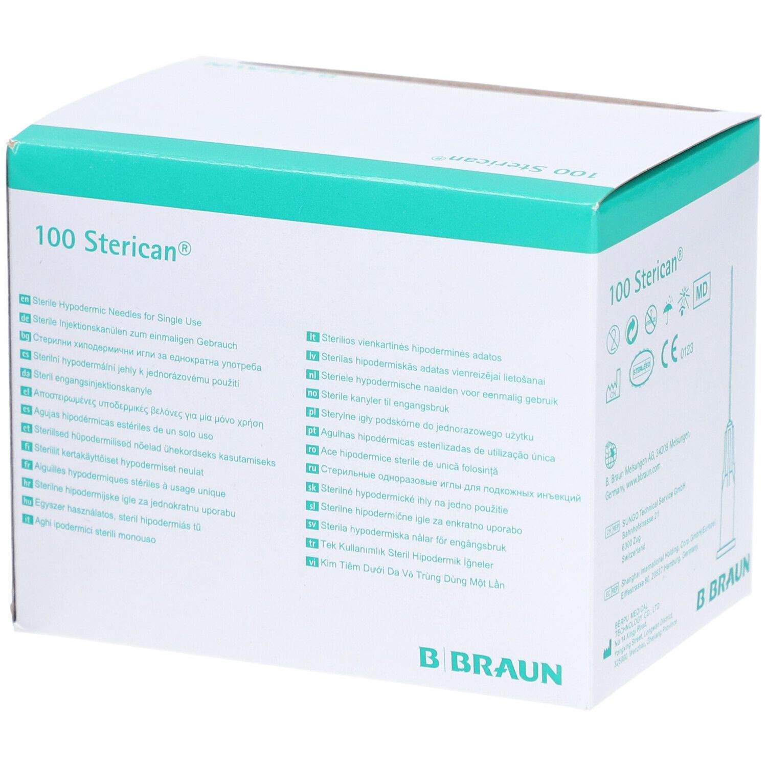 Aiguilles stériles B. Braun Sterican à usage unique, 0.90 x 40 mm, 20G x 1½ pouce, 100 pièces.