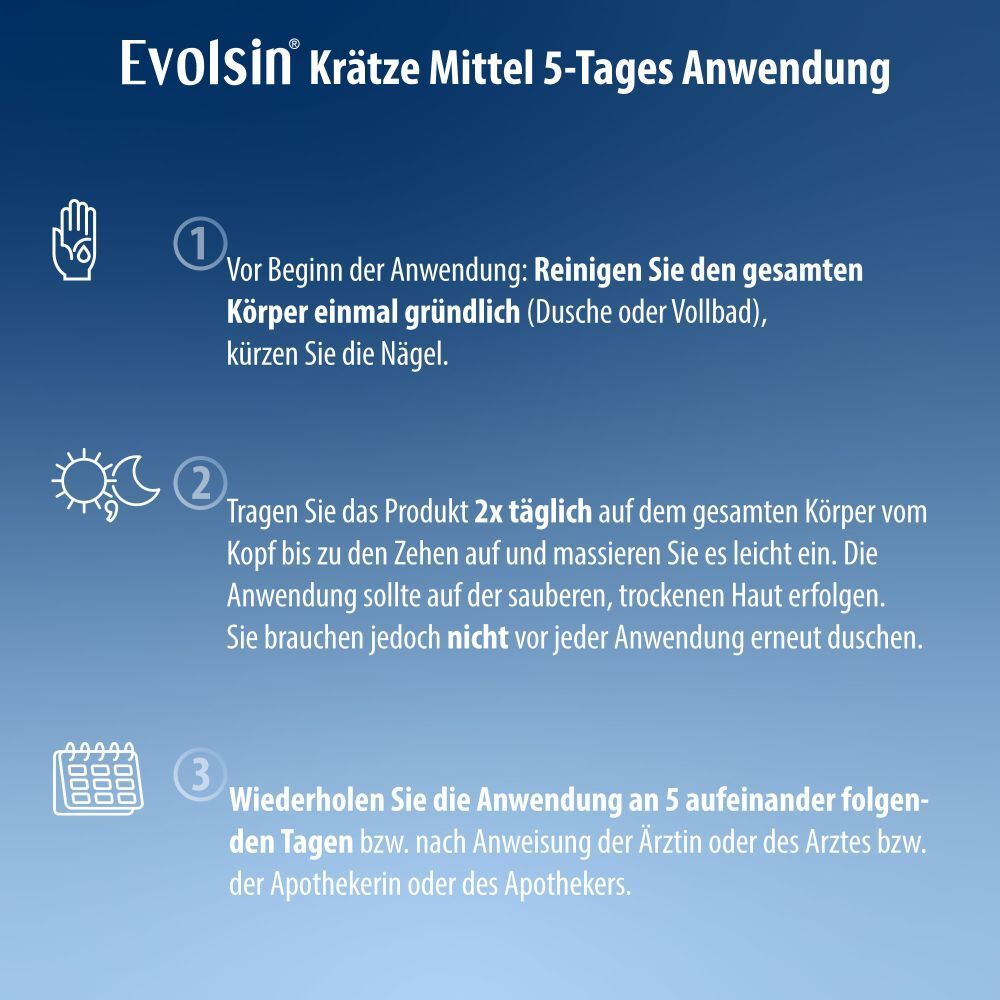 Texte avec instructions pour l'utilisation du produit. Fond bleu.